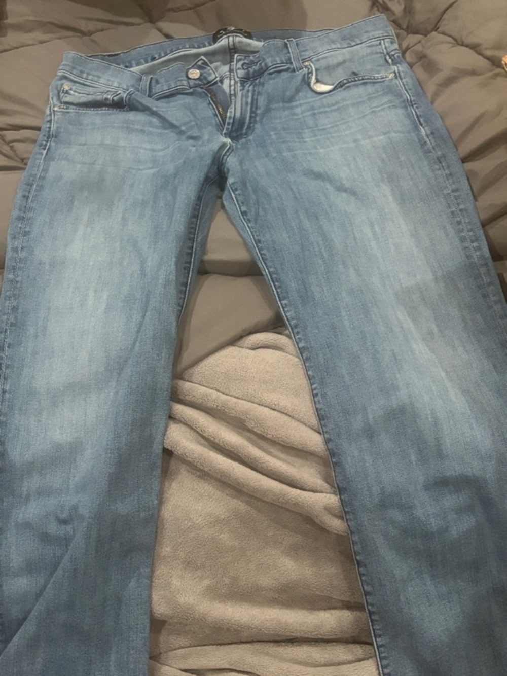 7 For All Mankind Men’s Light Blue Straight Jeans